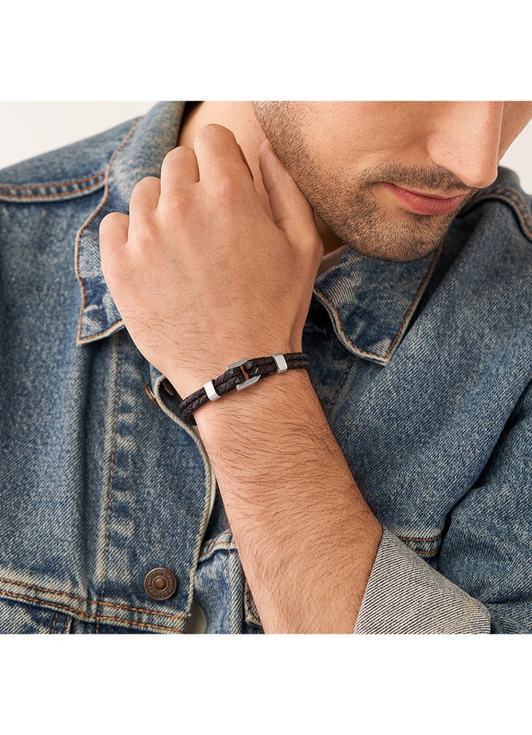 Fossil Heritage leather bracelet JF04203040
