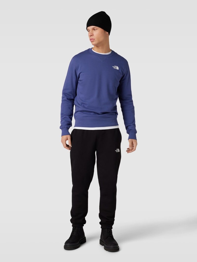 Sweatshirt mit Label-Detail Modell 'SIMPLE DOME' in blau