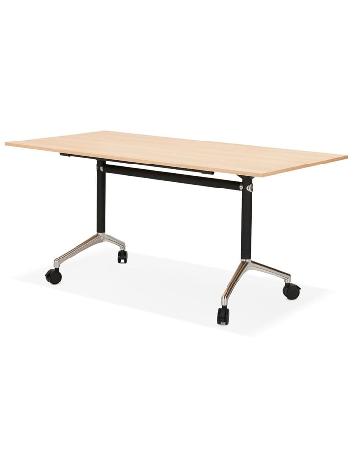 KADIMA DESIGN Schreibtisch klappbar 160x80 cm funktional, mit Arbeitsfläche in Beige günstig kaufen