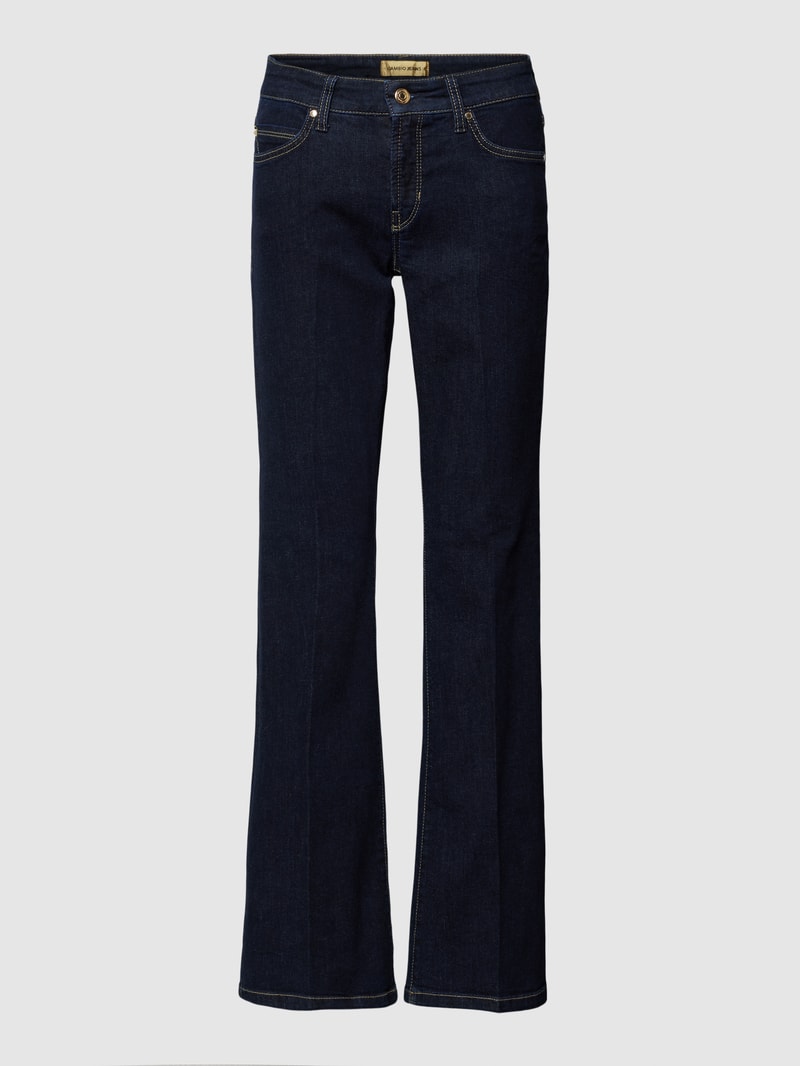 Flared Jeans mit 5-Pocket-Design Modell 'PARIS' in dunkelblau