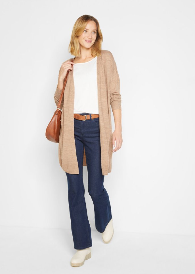 Offene Strickjacke