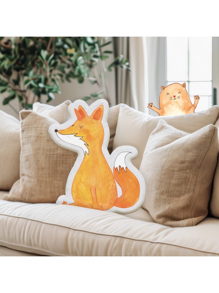 Mr. & Mrs. Panda Kissen Kuscheltier Einhorn Fuchs ohne Spruch in Weiß günstig kaufen