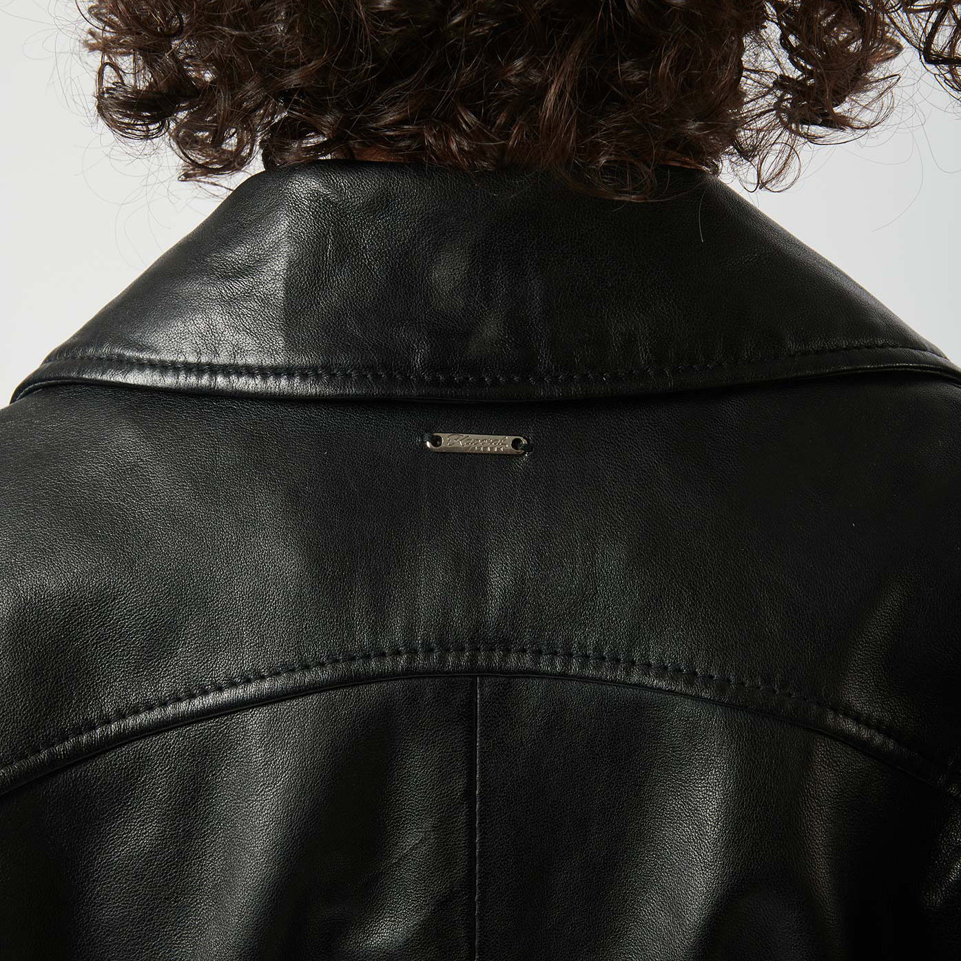 SLIVE  Veste en cuir noir Femme