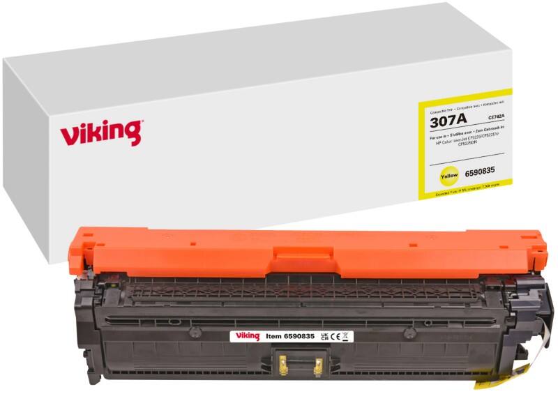 Viking 307A Kompatibel HP Tonerkartusche CE742A Gelb