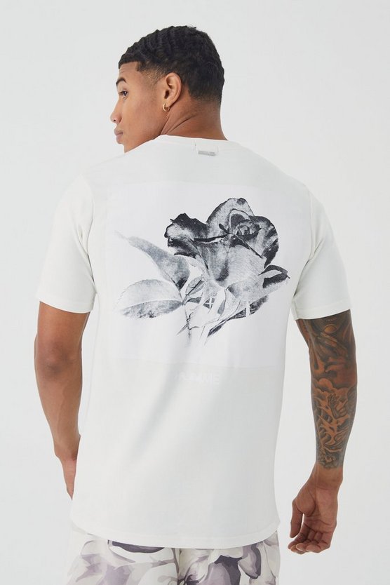 Slim-Fit T-Shirt mit Homme-Print