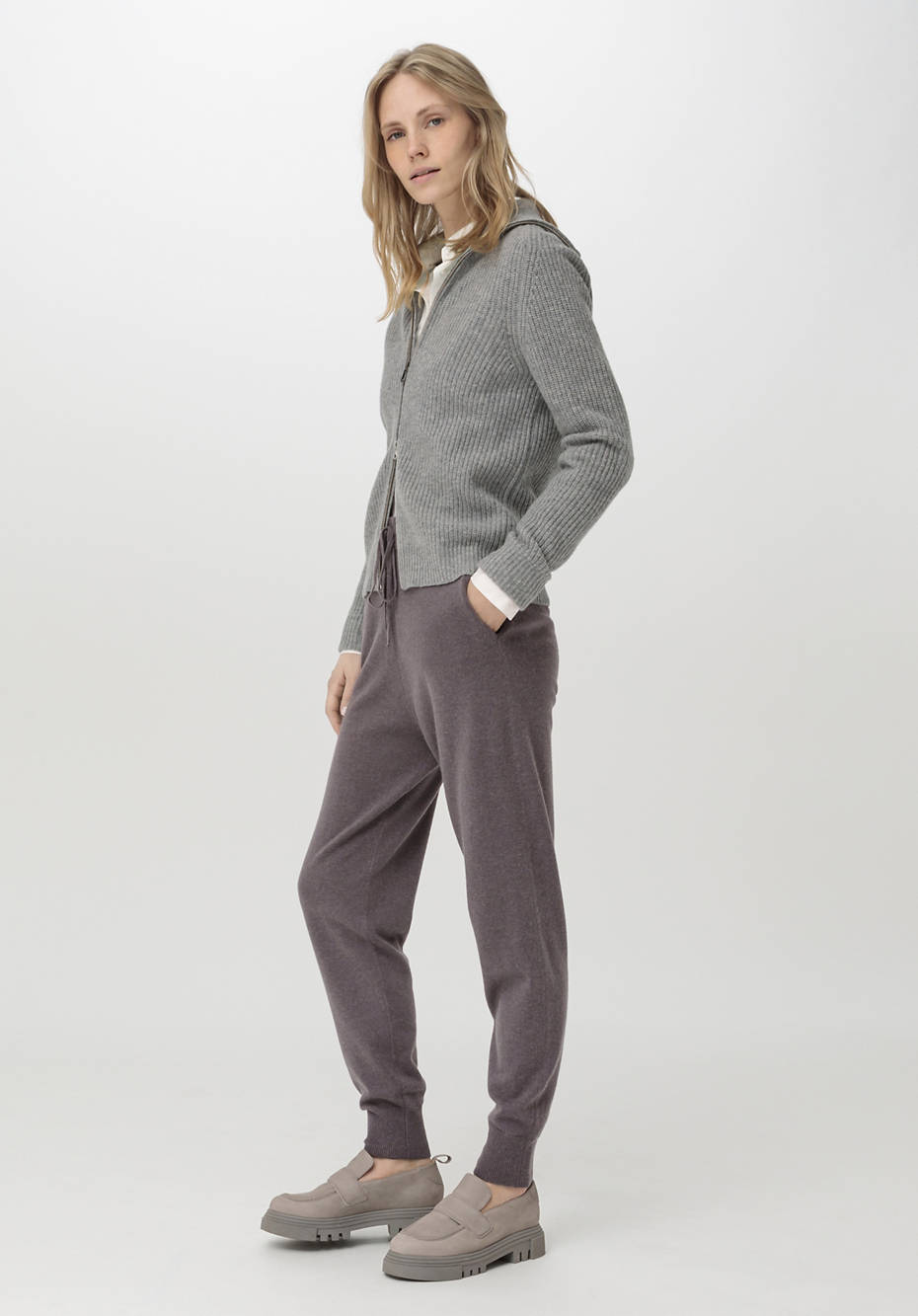 Strickhose aus Bio-Schurwolle mit Kaschmir