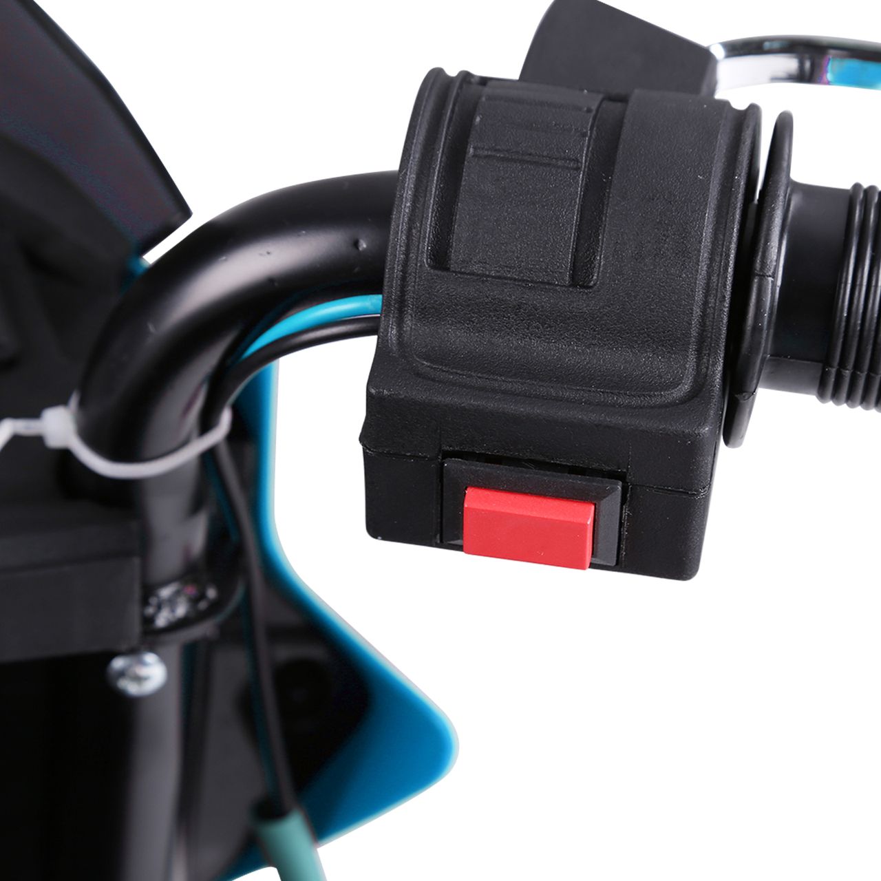 HOMCOM Kindermotorrad Kinder-Elektromotorrad Elektro-Motorrad für Kinder 3-6 Jahren Licht Musik MP3 Elektrofahrzeug mit Stützrädern maximal 3 km/h Metall   Kunststoff Blau 105 x 52,3 x 62,3 cm