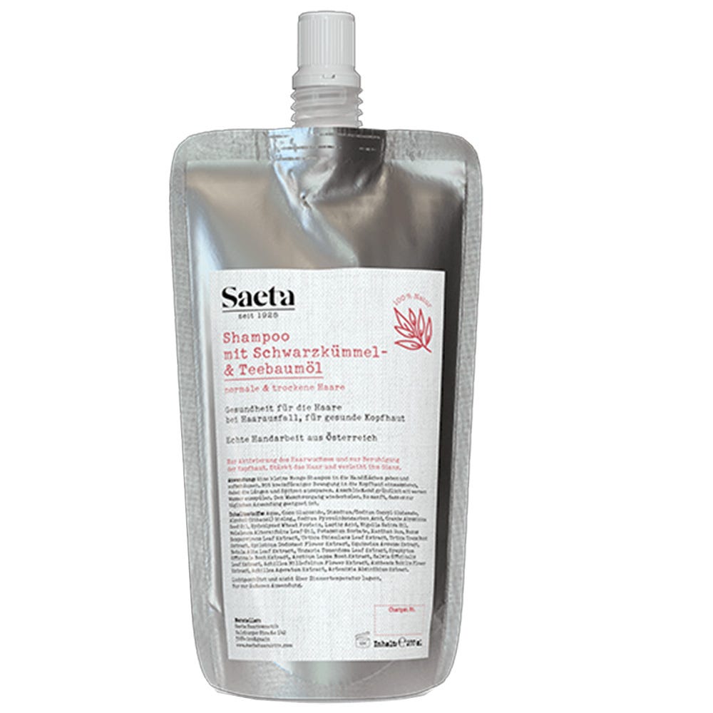Saeta Shampoo Schwarzkümmel-Teebaum Nachfüllbeutel 200 ml