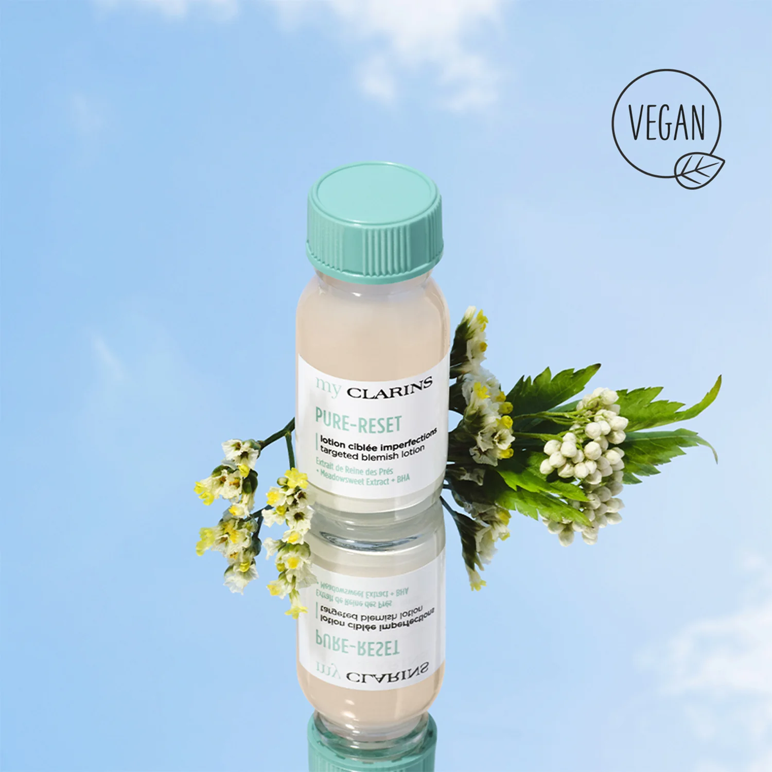 MY CLARINS PURE-RESET Pleťové mlieko - Ciblée Imperfections - Pleťová tekutina proti nedokonalostiam, ošetrovateľná. Nočný krém proti nedokonalostiam pleti