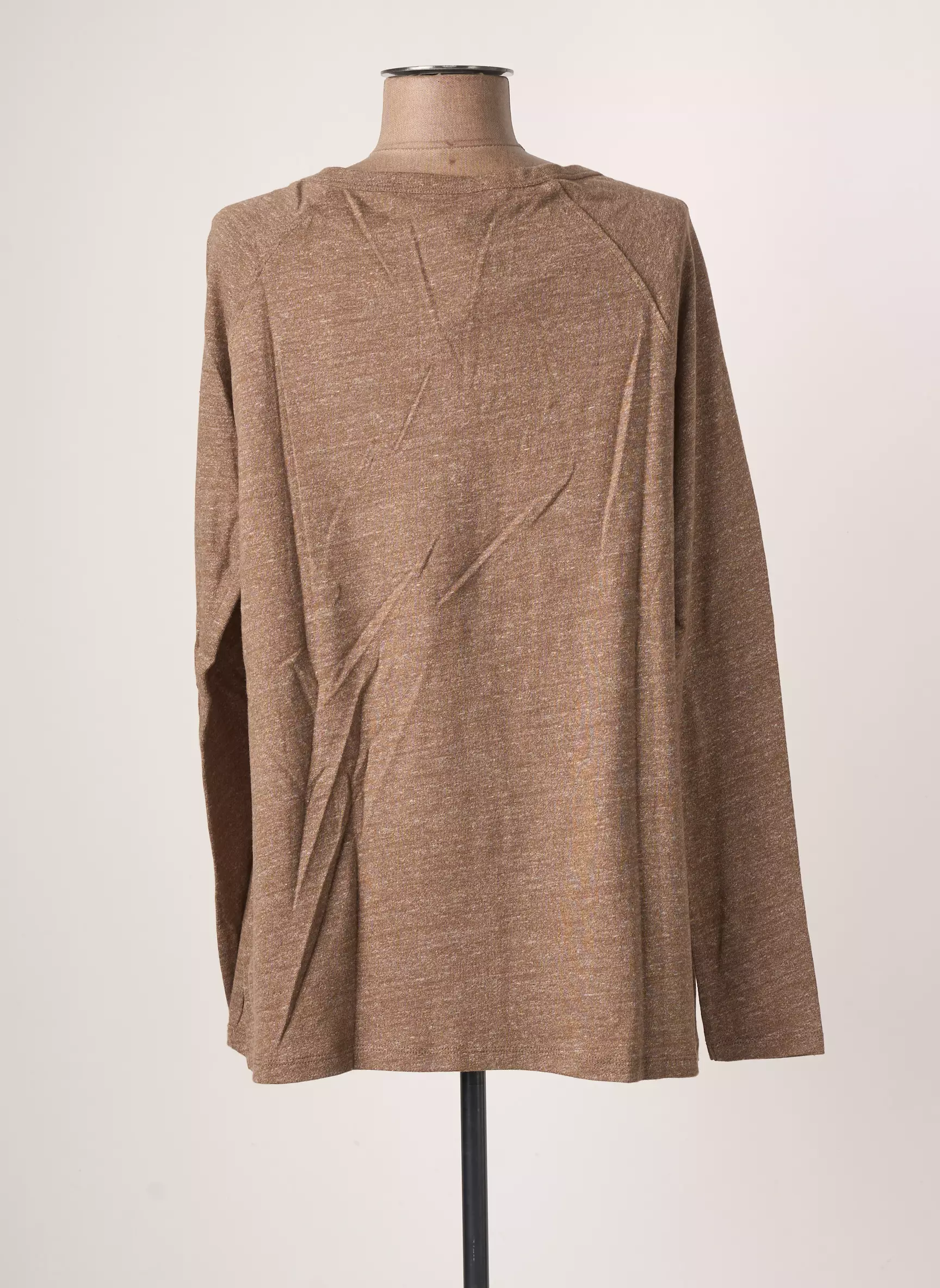 Blanc Boheme Tshirts Femme couleur marron