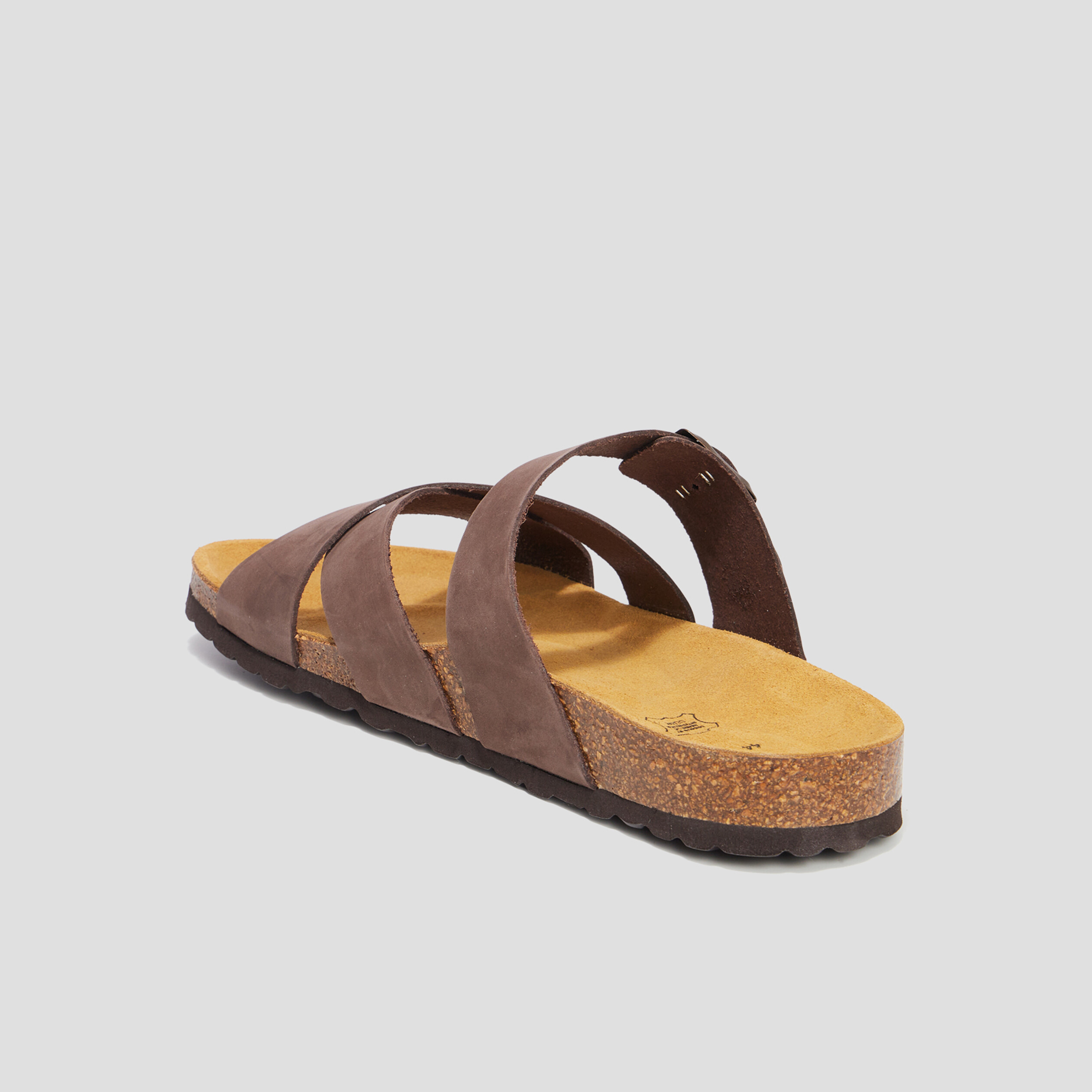 Mules en cuir Graoute marron homme | La Halle
