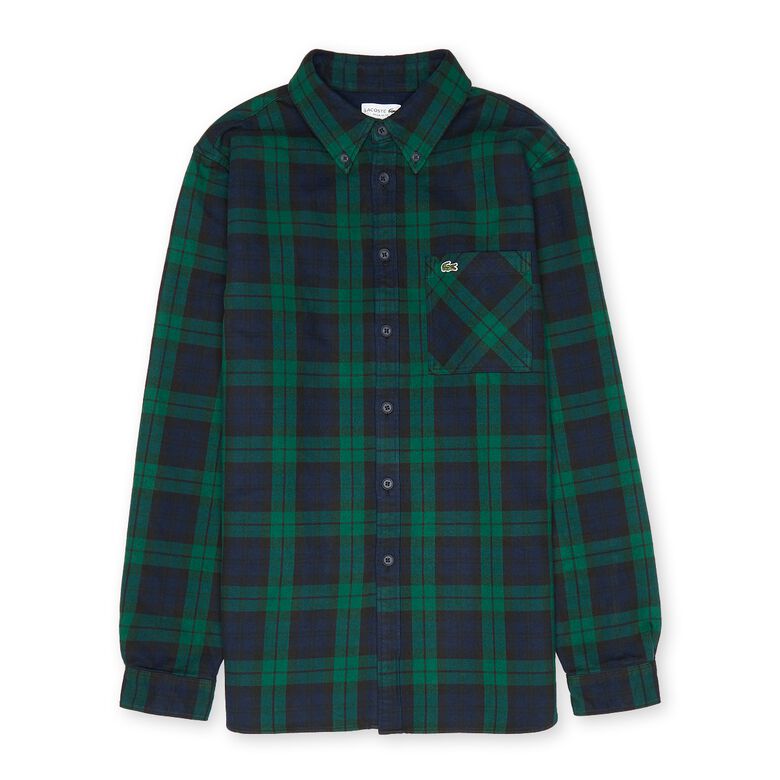 Lacoste Check Shirt green/blue