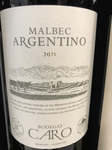 Caro (Catena and Rothschild)Malbec 2021