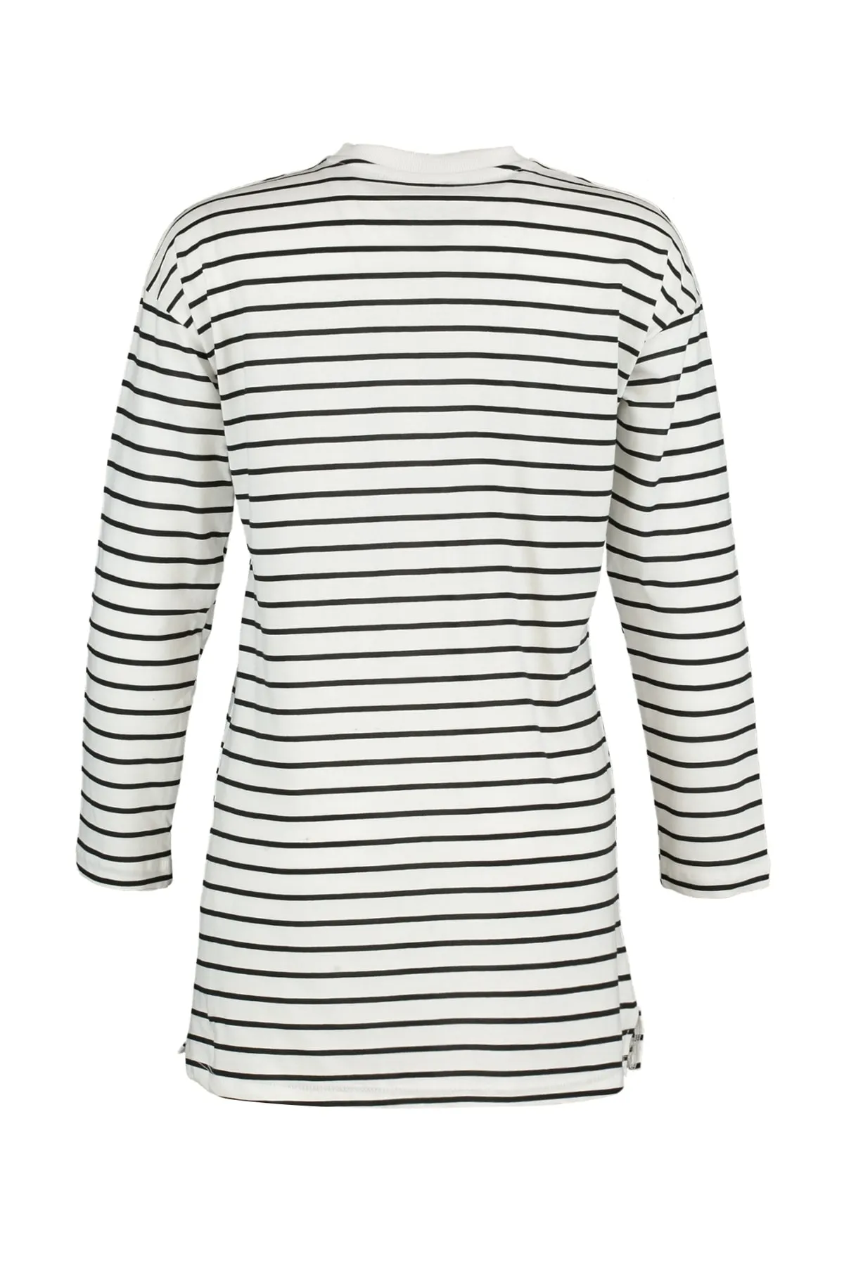 Trendyol Modest  Schwarze gestreifte Stricktunika TCTAW22UK0240