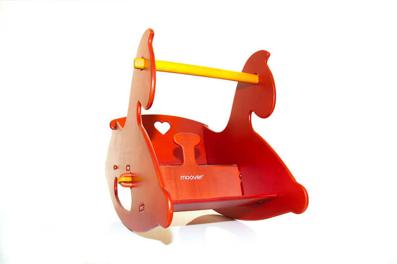 MOOVER Toys Schaukelpferd aus Holz (rot) / rocking horse