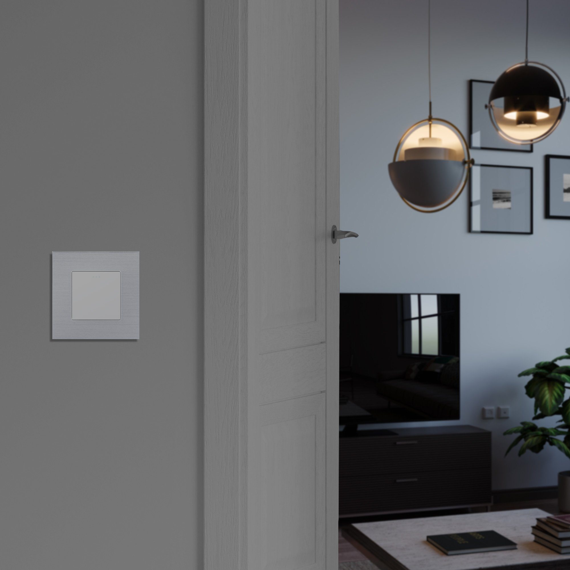 Navaris Lichtschalter Design Schalter aus Aluminium - Einbau- oder Aufputz-Wandschalter