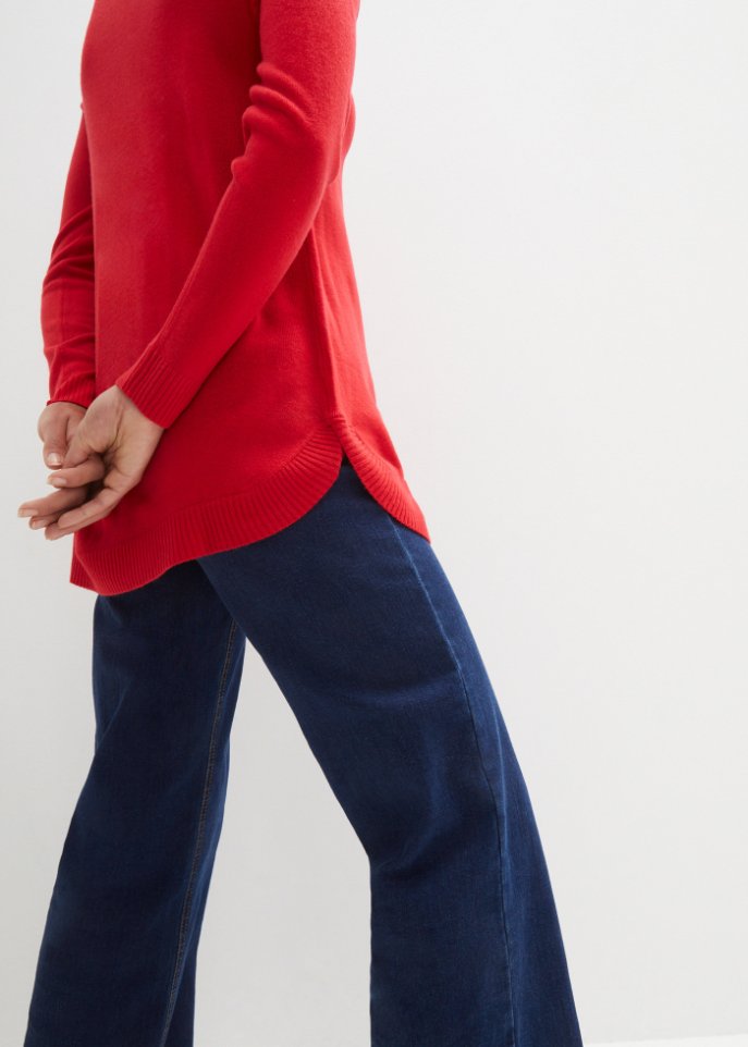 Feinstrickpullover mit Stehkragen