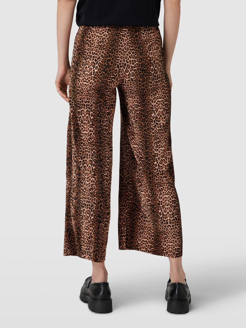Umstands-Hose mit Animal-Print Modell 'Aora' in schwarz