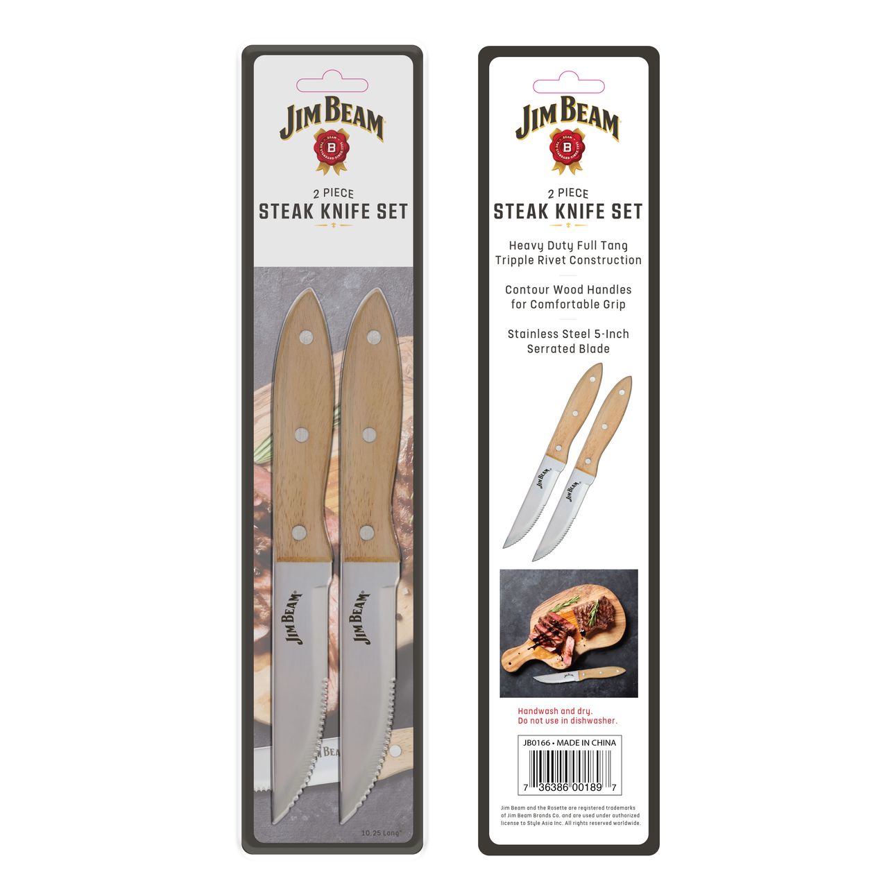 Jim Beam Steakmesser Set 2 tlg