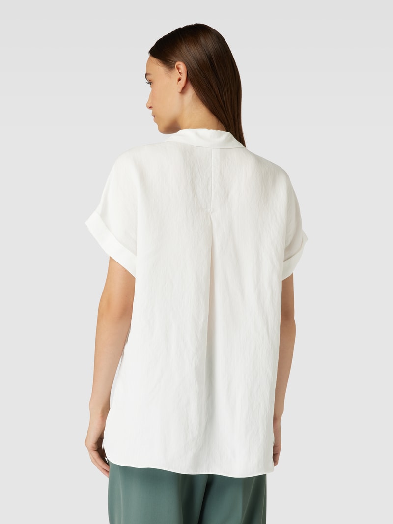 Blusenshirt mit V-Ausschnitt in weiß