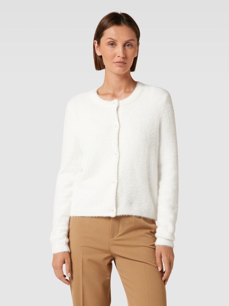 Strickjacke mit Knopfleiste in offwhite