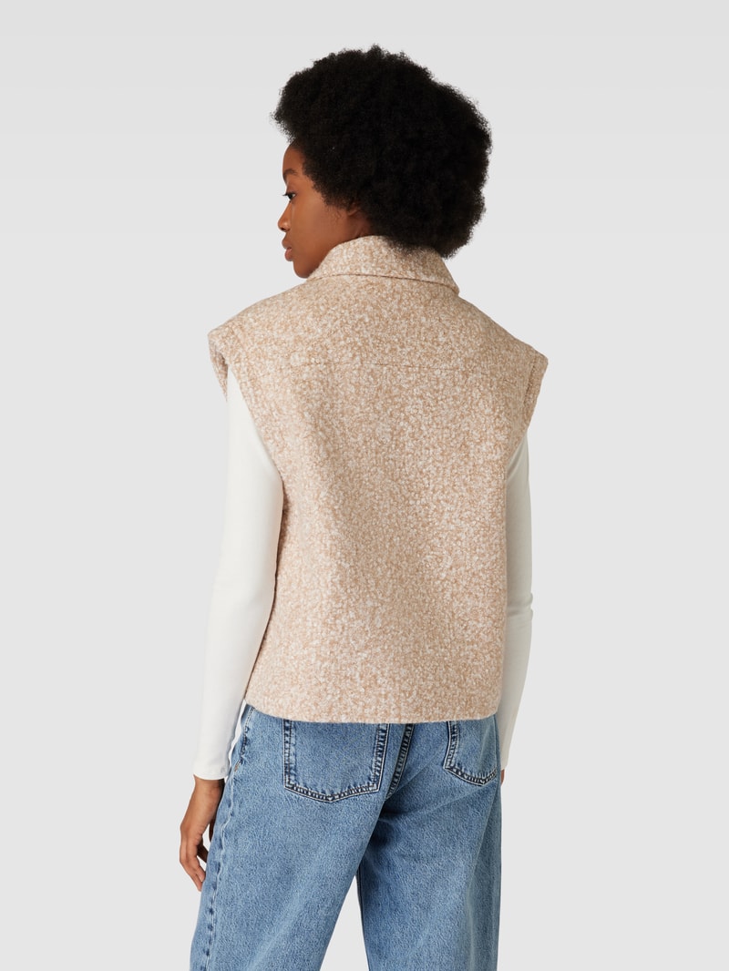 Weste mit Strukturmuster Modell 'Macha' in beige