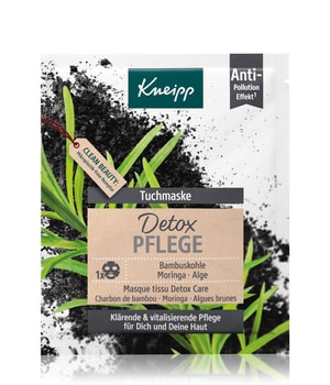 Kneipp Detox Pflege Bambuskohle - Moringa - Alge Tuchmaske-1 Stk