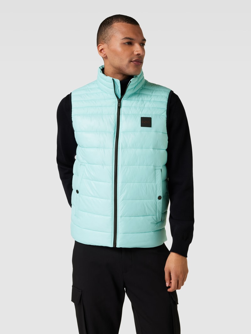 Steppweste mit Stehkragen Modell 'Odeno' in mint