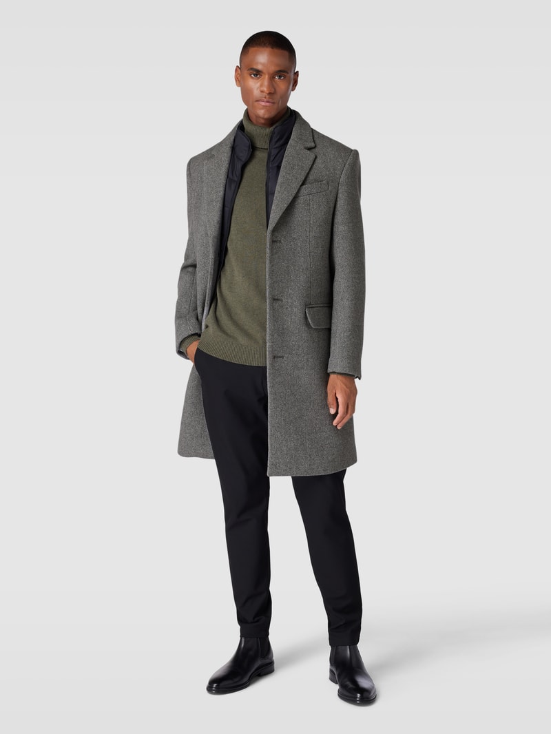 Mantel im Double-Layer-Look Modell 'JOSEPH' in mittelgrau