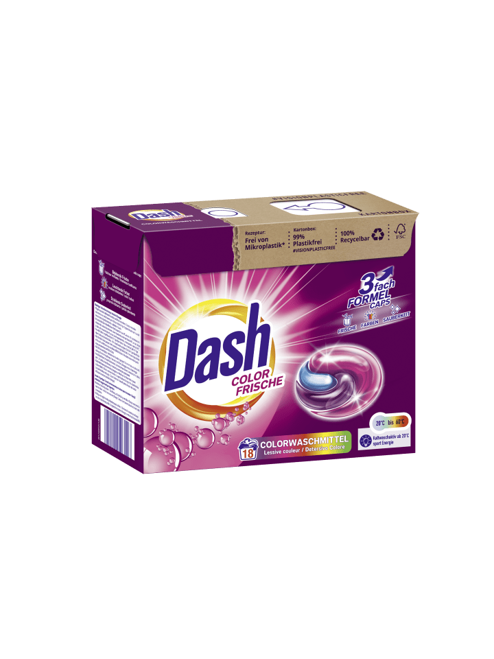 Dash Color Frische 3 in 1 Waschmittel-Caps für bunte Wäsche I 18 Waschladungen günstig kaufen onesize