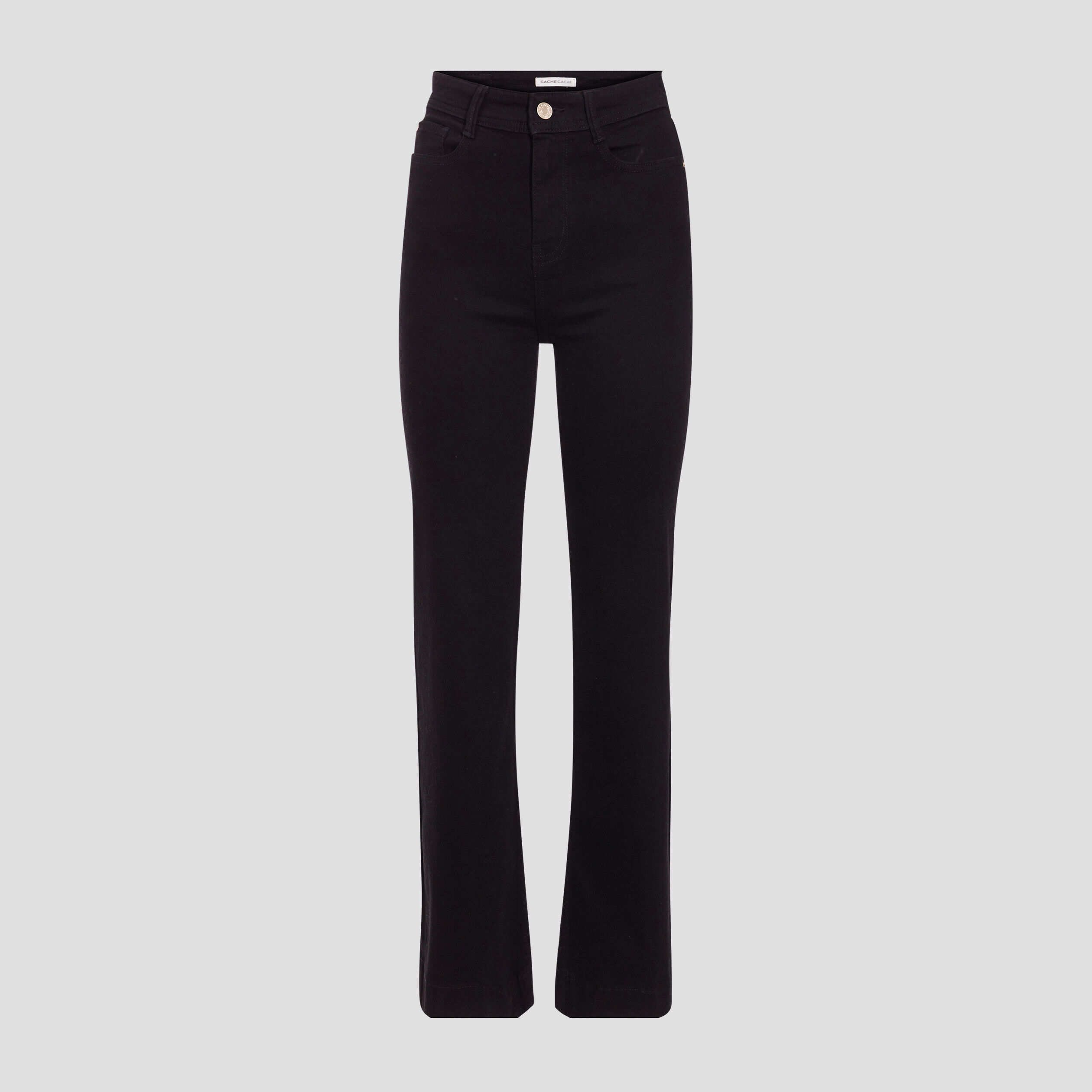 Jeans flare taille haute denim noir femme | Cache Cache