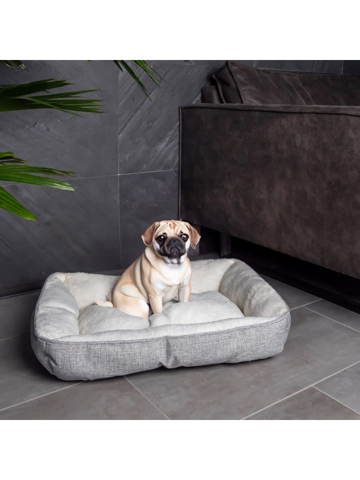 Intirilife Hundebett Katzenbett 50 x 40 x 13 cm in Grau - 60 x 47 x 13 cm günstig kaufen 60 cm