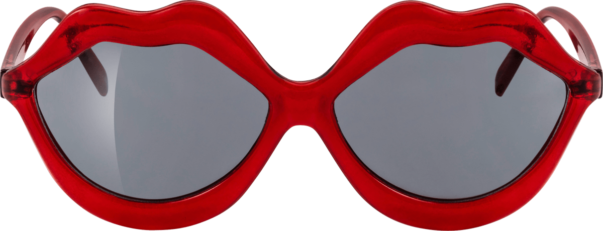 Rote Party-Sonnenbrille in Kussmund-Form, 1 St