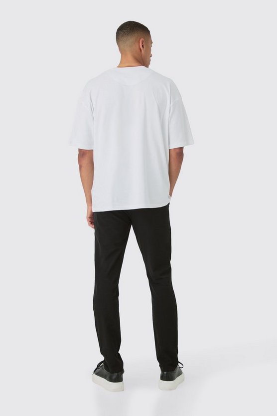 Slim-Fit Stretch-Hose mit elastischem Bund