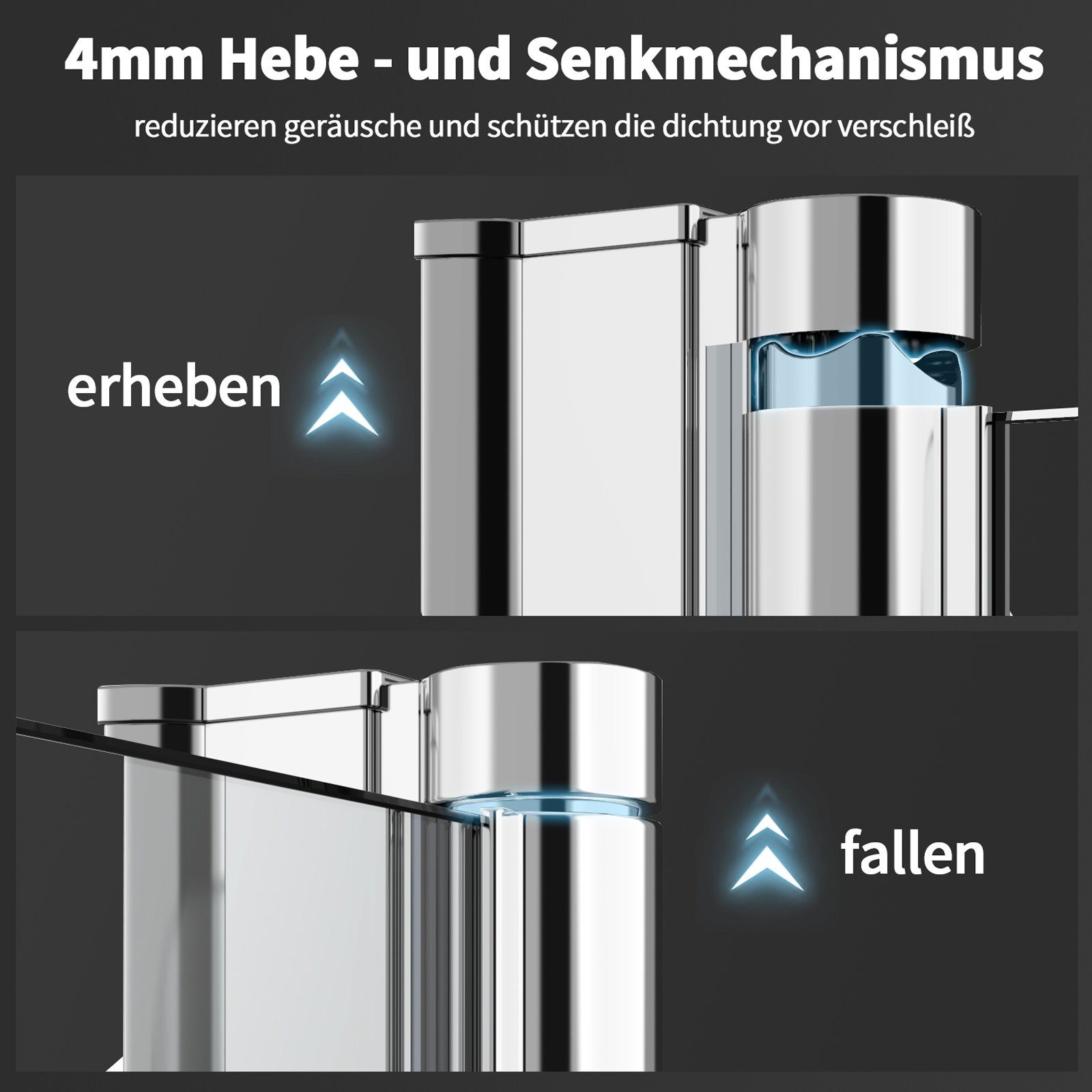 Boromal Badewannenfaltwand Badewannenaufsatz Badewannenfaltwand 3-teilig 180° Faltbare 120cm, 6mm Einscheibensicherheitsglas, Wasserabweisende beidseitiger Nanobeschichtung