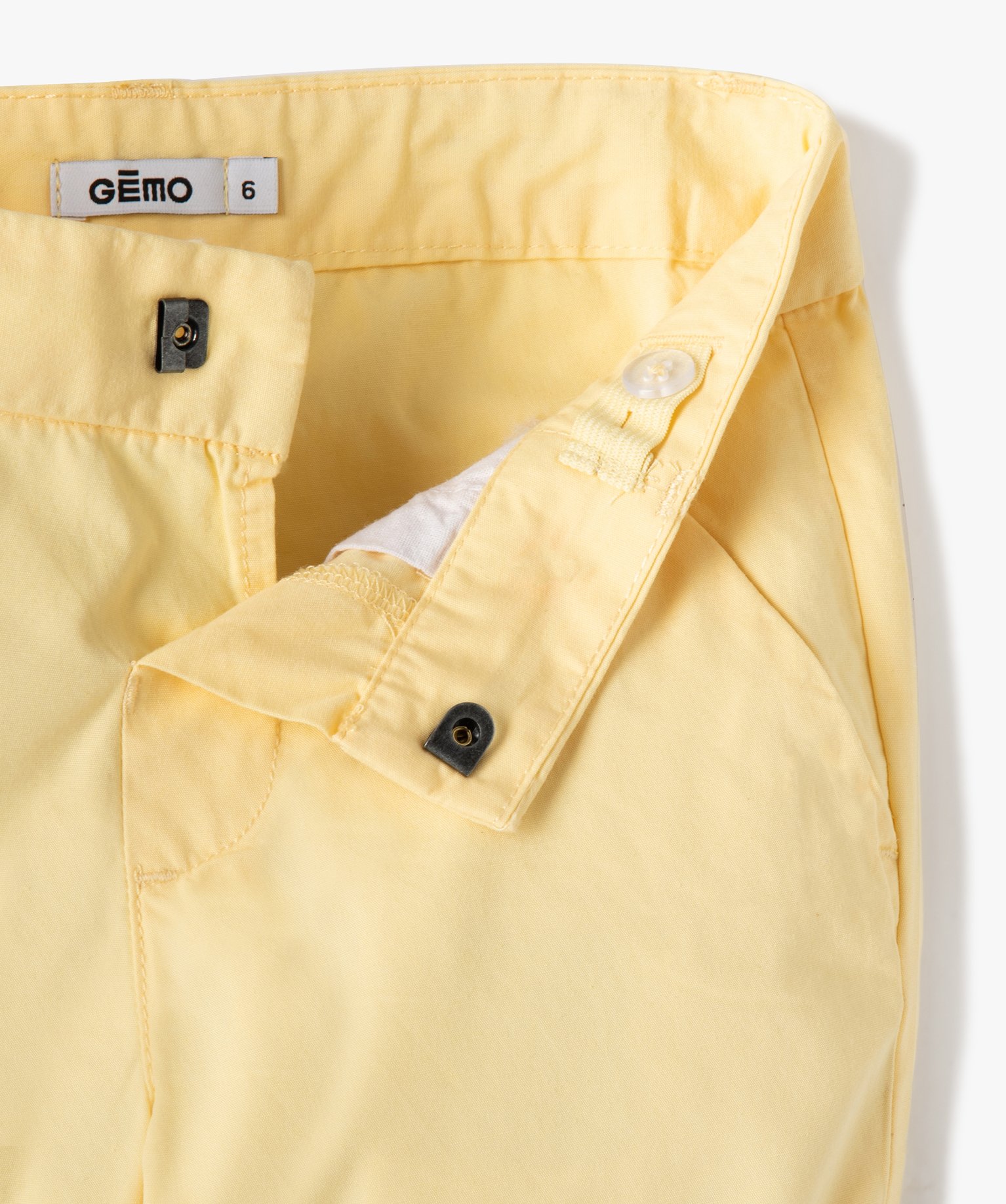 Bermuda Garçon en toile de coton jaune | GEMO