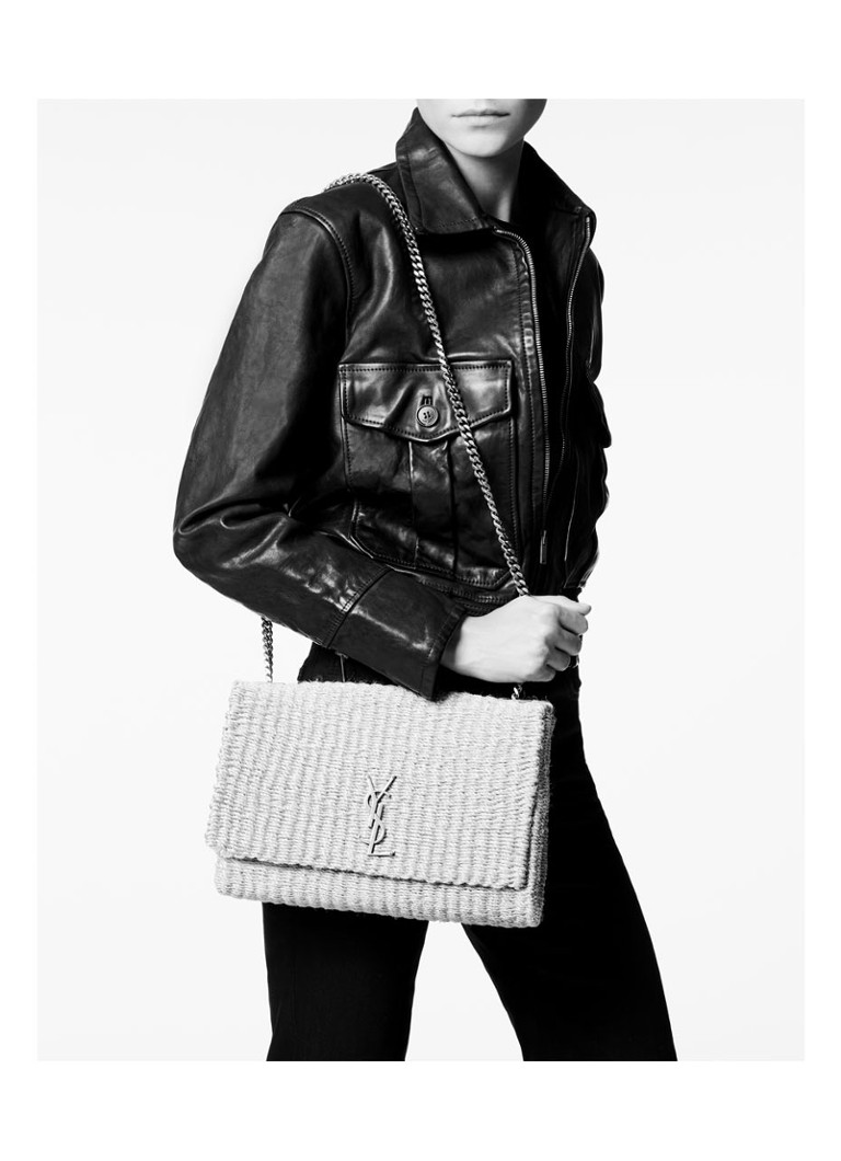 Borsa a tracolla media Kate di Saint Laurent con dettagli in pelle di vitello