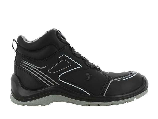 Safety Jogger FLOWS3MTLS Sporty metallfri mellomhøy S3 ESD sikkerhetssko med TLS-lukking, svart