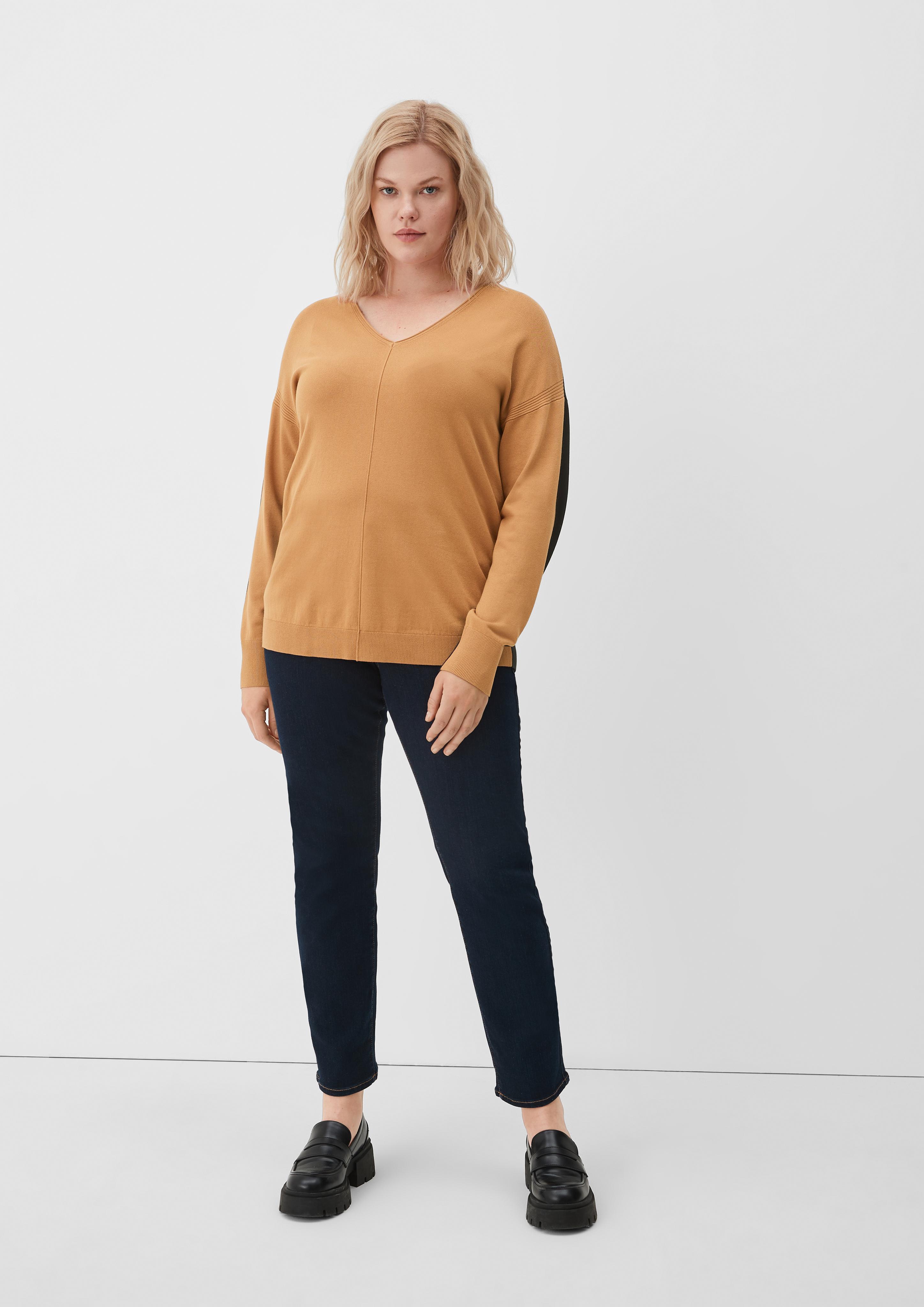 Feinstrickpullover mit V-Neck  2122004-87W0