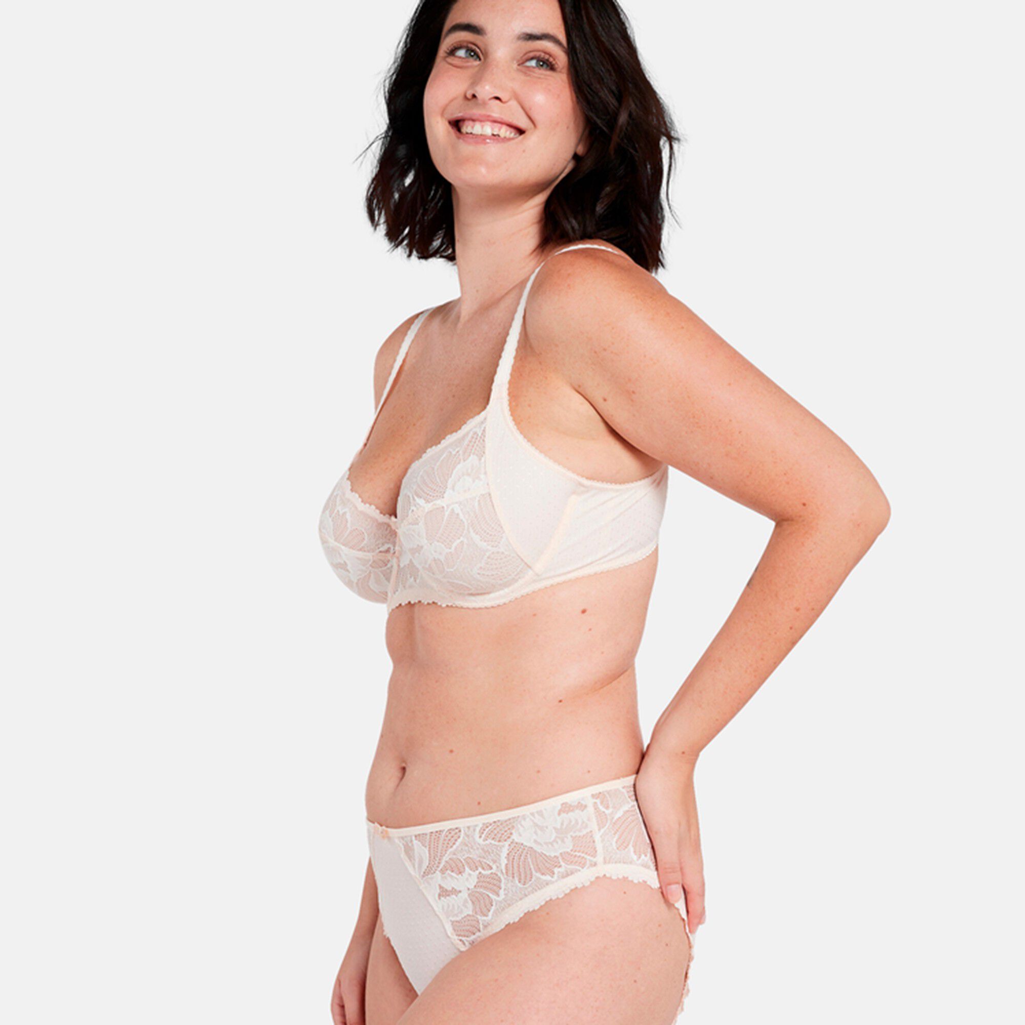 Slip dentelle bicolore et microfibre Capucine