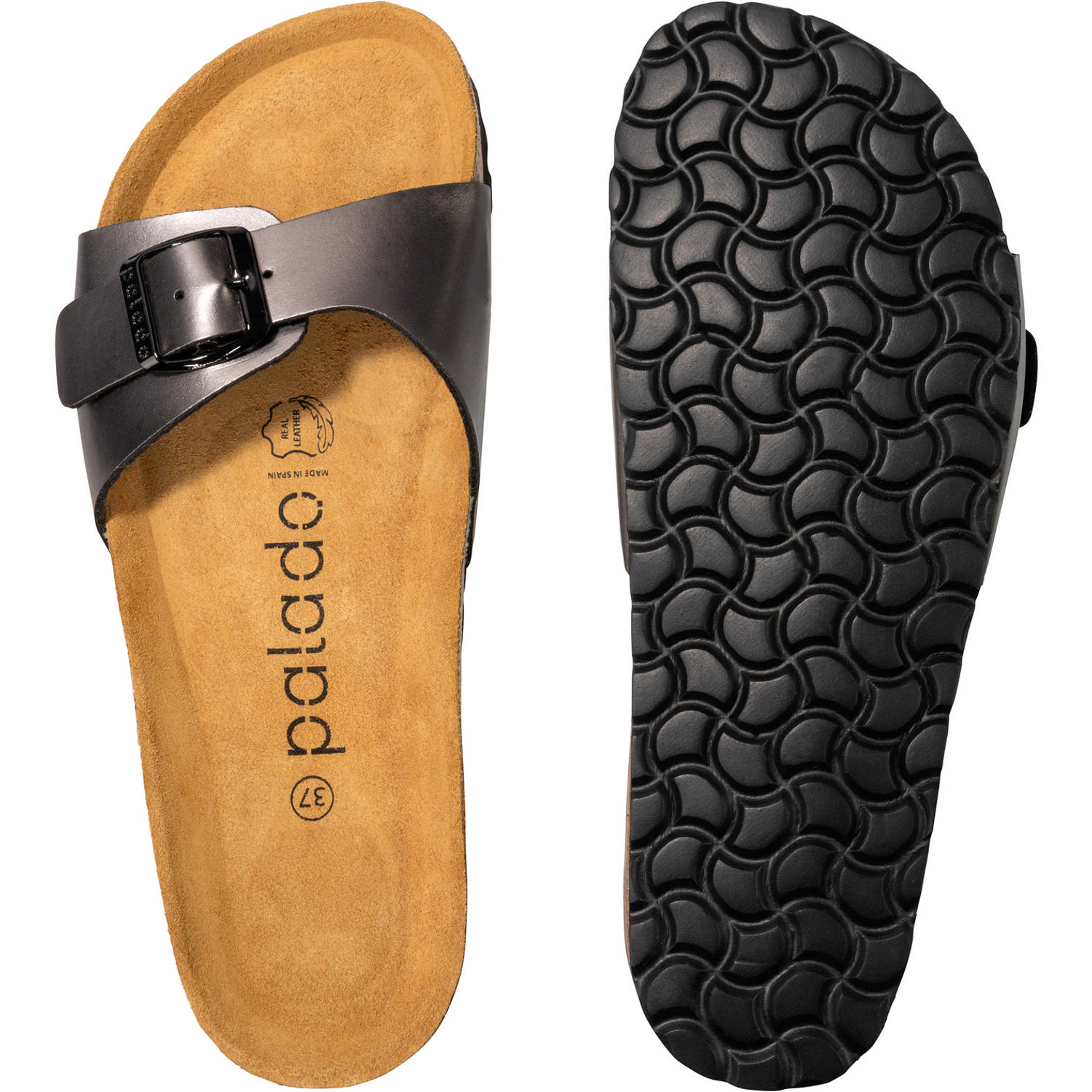 Palado Malta Arizona, Pantoletten, Damen, Metallic Antra