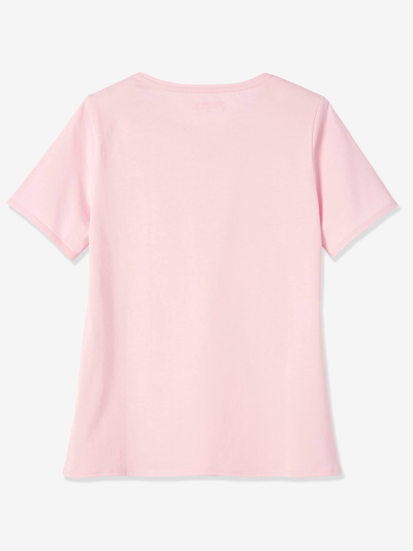 T-shirt Family team femme collection capsule vertbaudet et Studio Jonésie en coton bio. rose