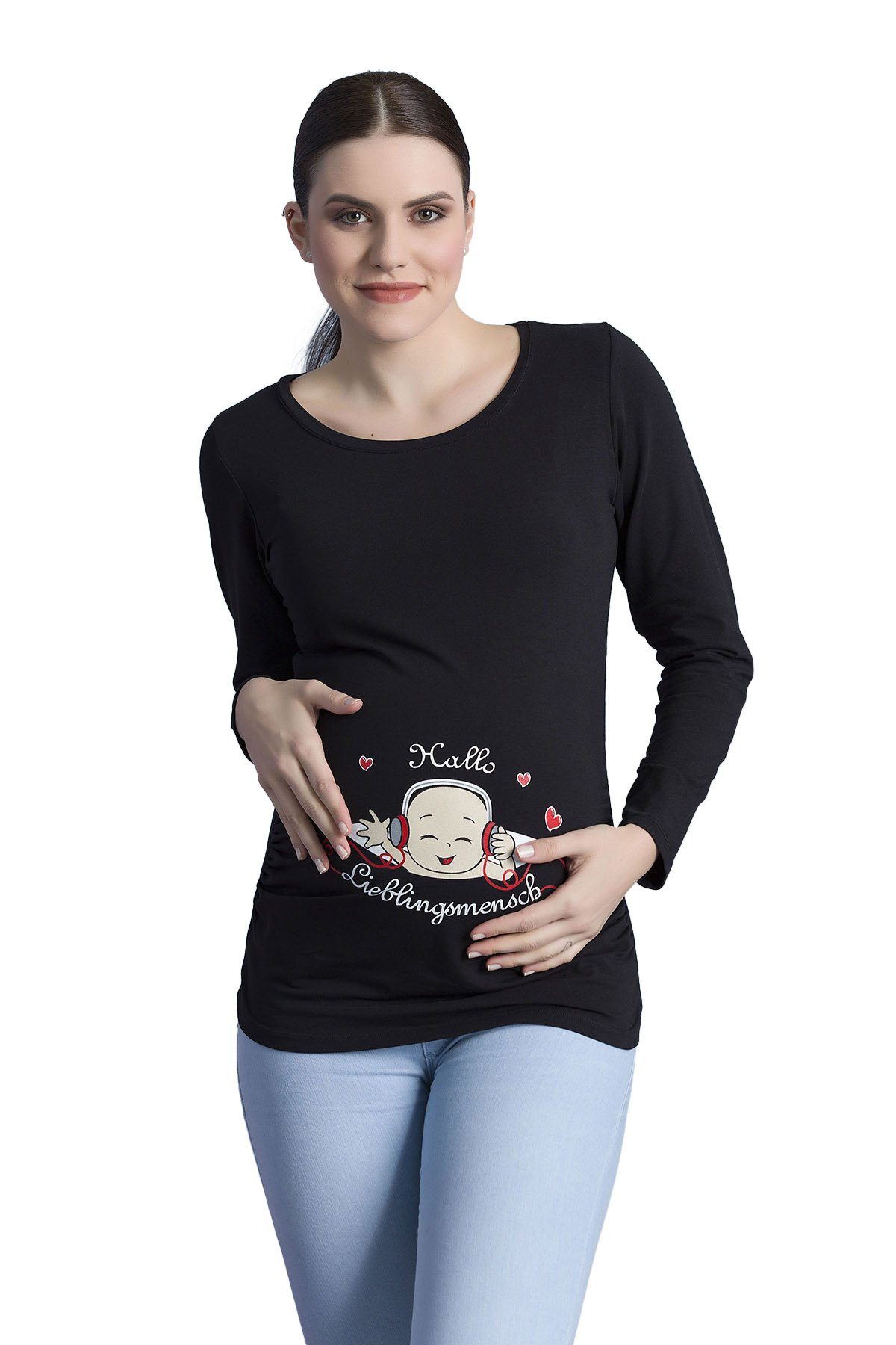 M.M.C. Umstandsshirt Hallo Lieblingsmensch mit Motiv