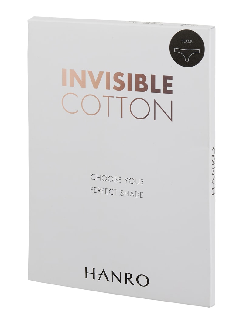 String mit Stretch-Anteil - nahtlos Modell Invisible Cotton in schwarz
