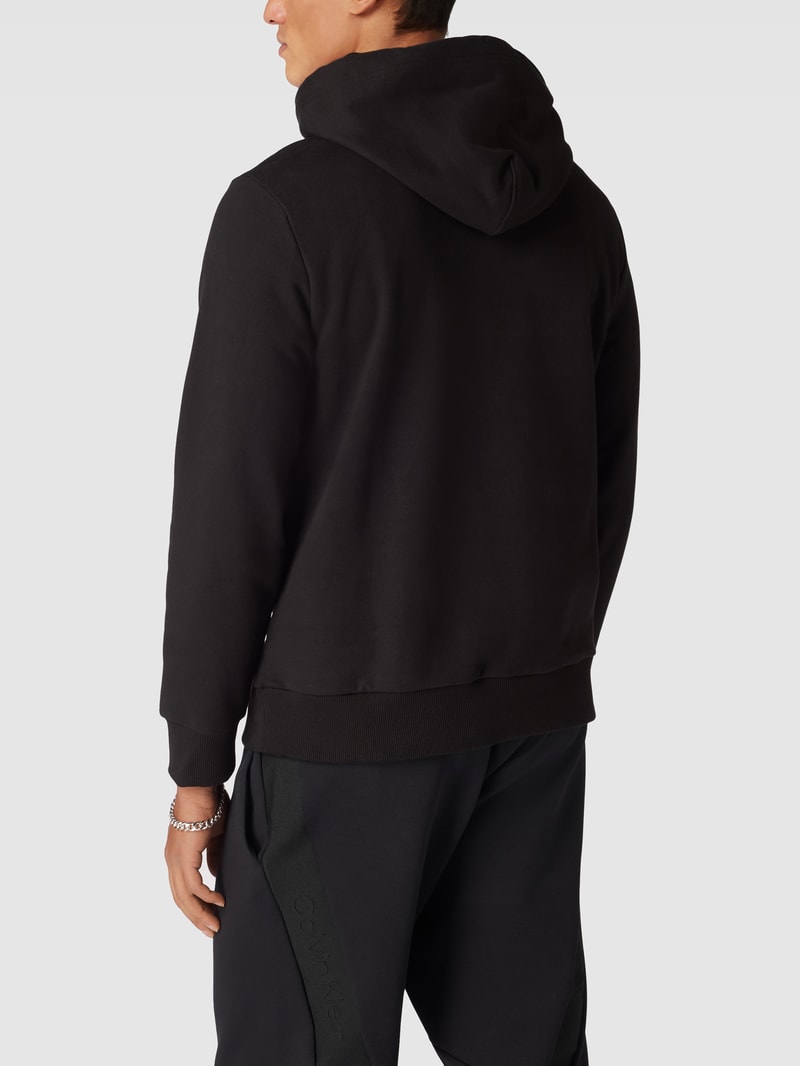 Hoodie mit Label-Print Modell 'DISRUPTED' in schwarz