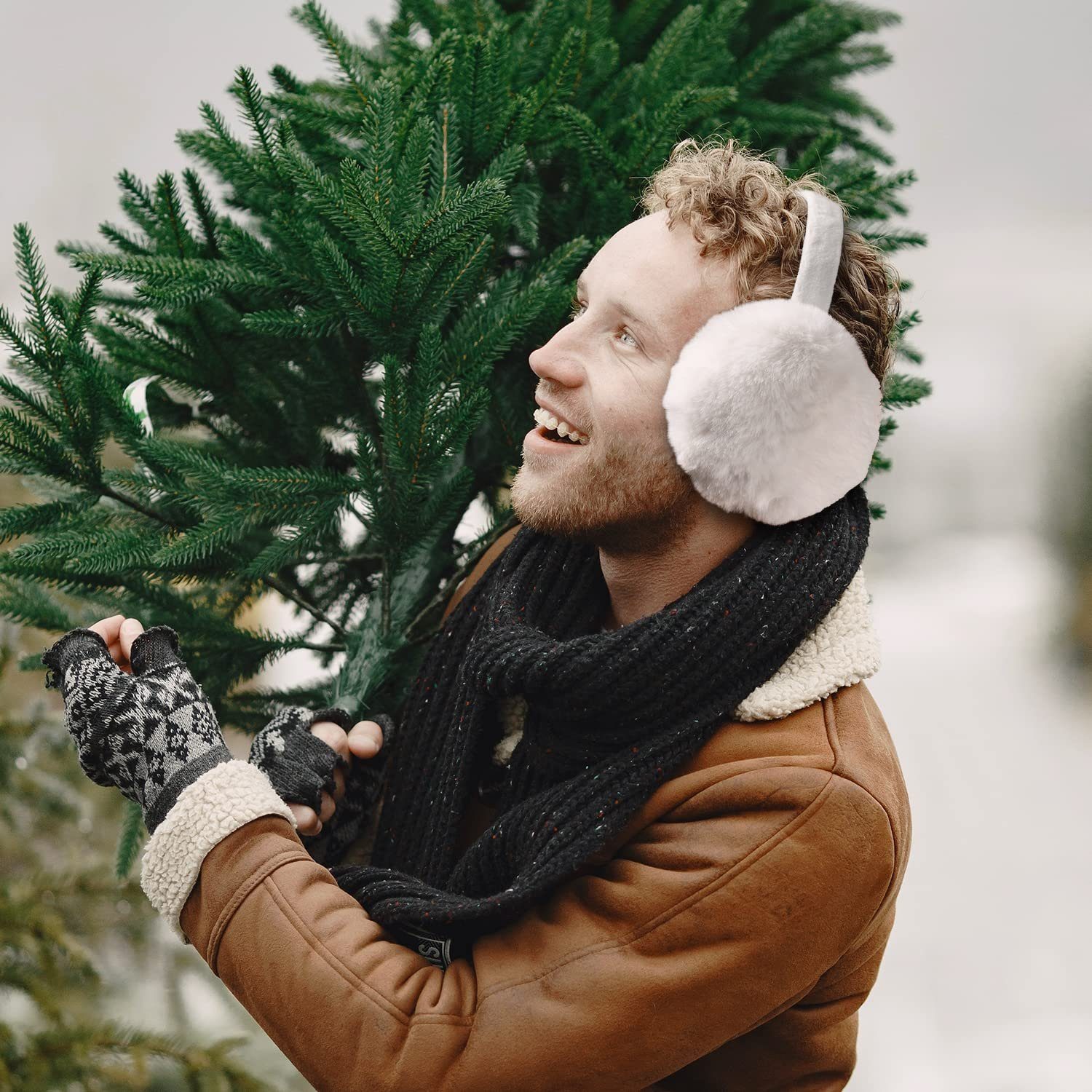 FeelGlad Ohrenwärmer Ohrenschützer, Winter Warme Ohrabdeckungen für Frauen Mädchen faltbar