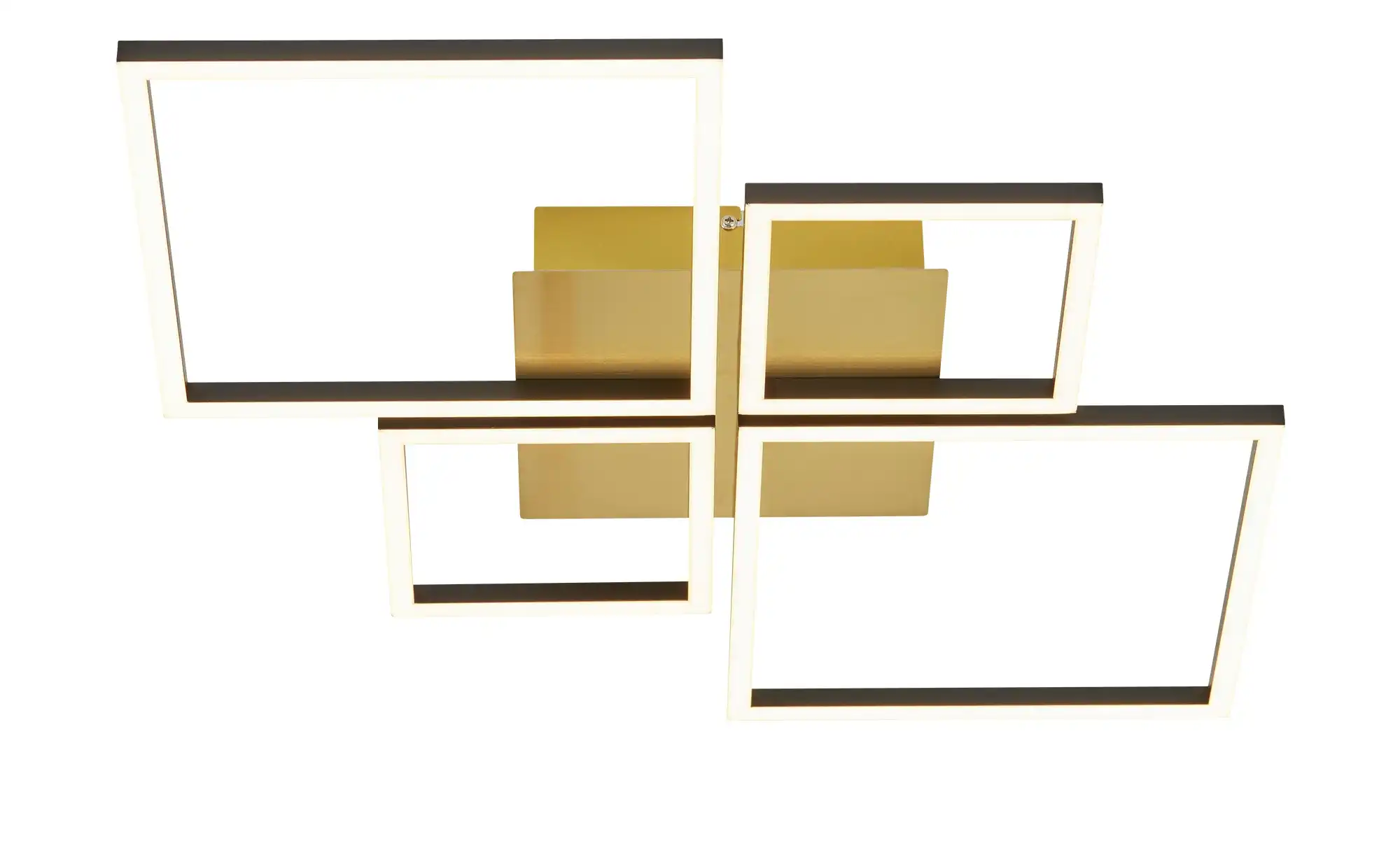 KHG LED-Deckenleuchte, 4-flammig, schwarz/goldfarben