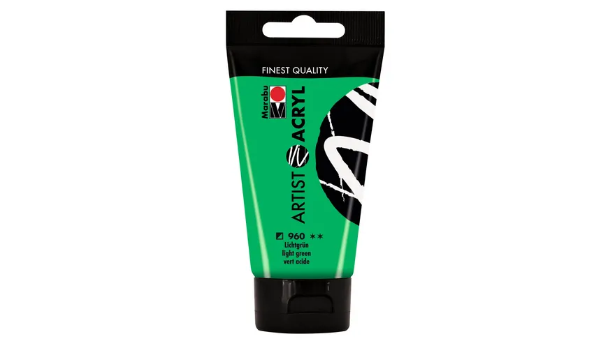 Marabu Artist Acryl, Lichtgrün 960, 75 ml 75 ml