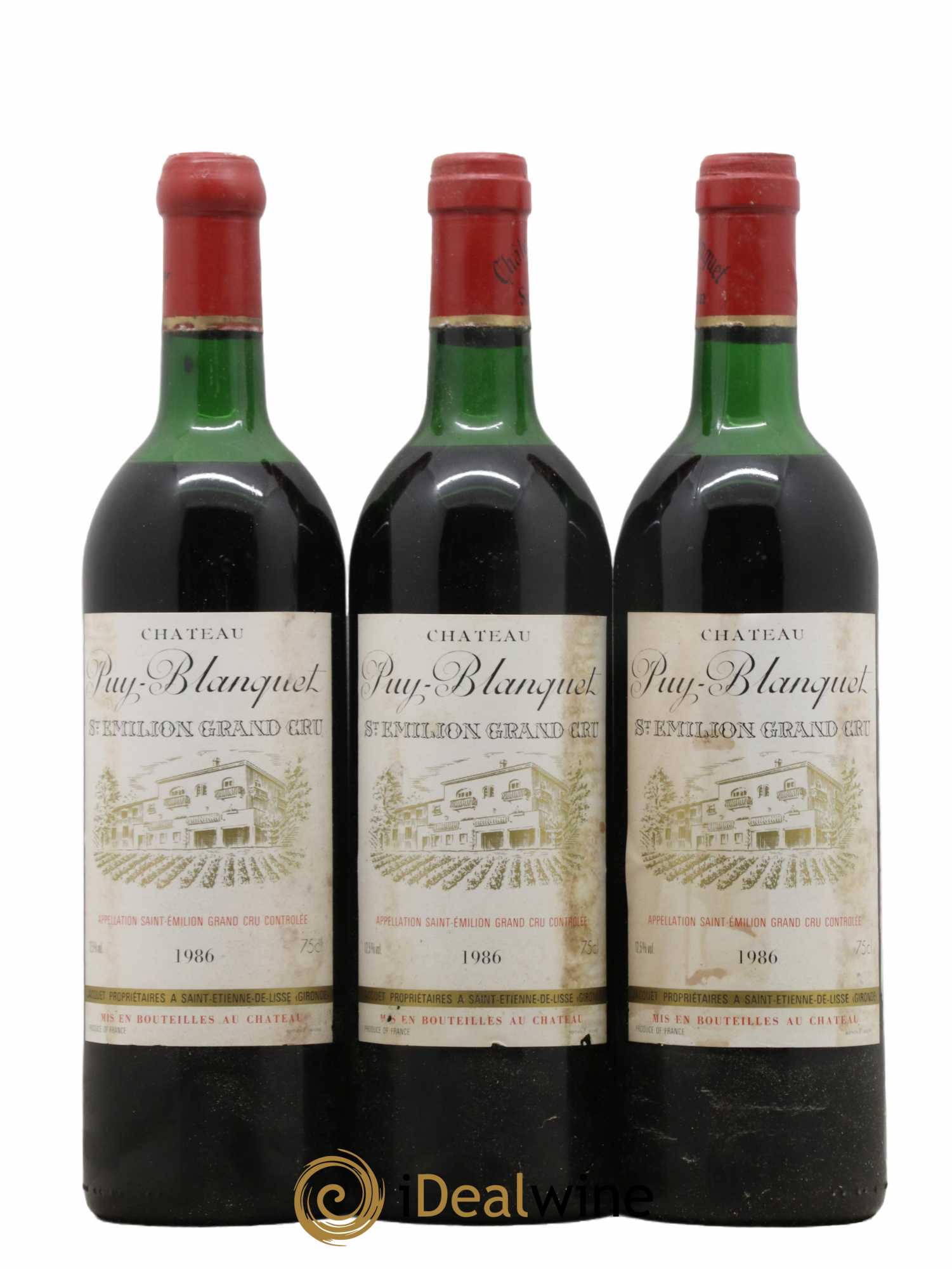 Château Puy Blanquet  1986 - Lot de 12 Bouteilles