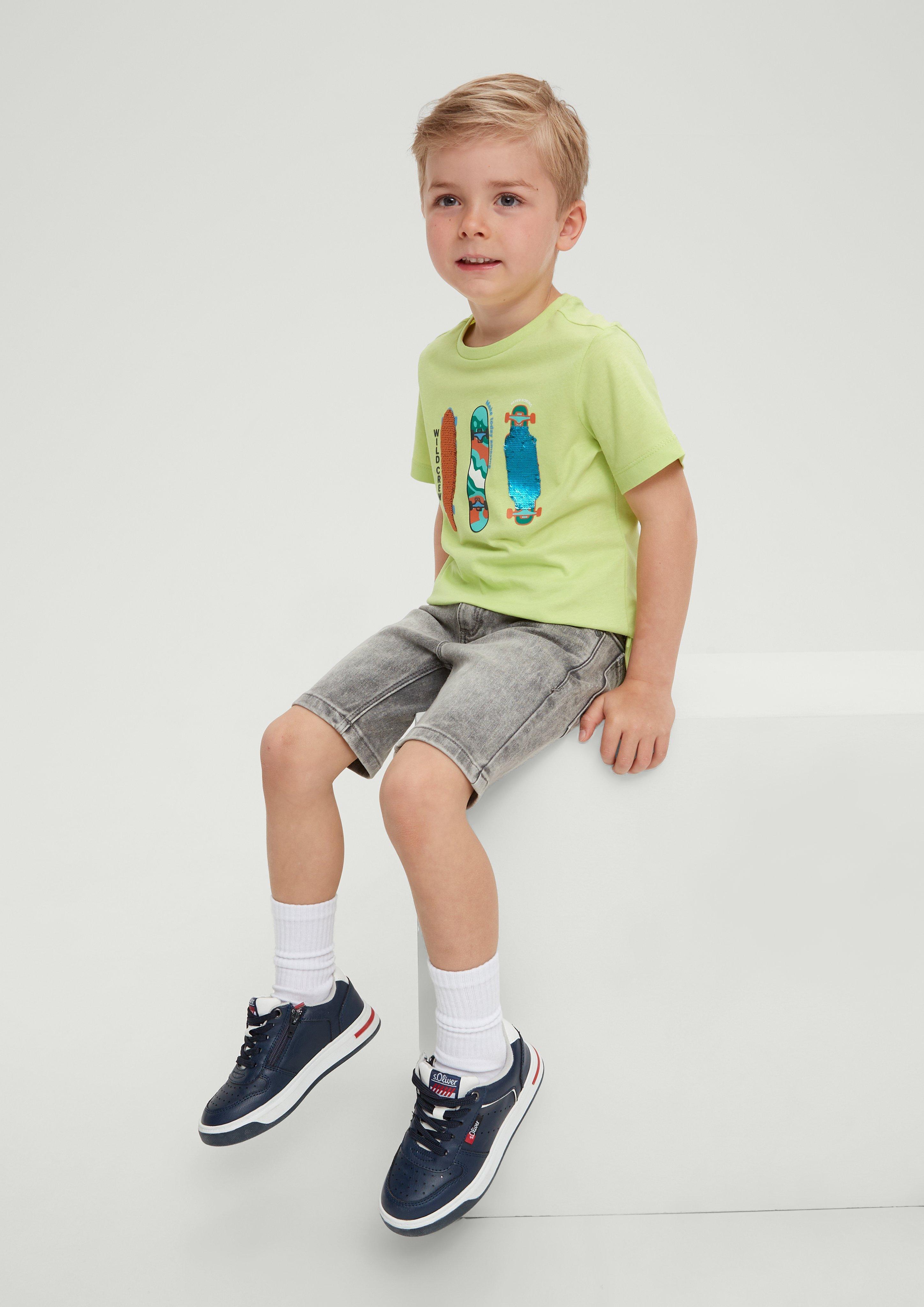 T-Shirt mit Wendepailletten  2130647-7040